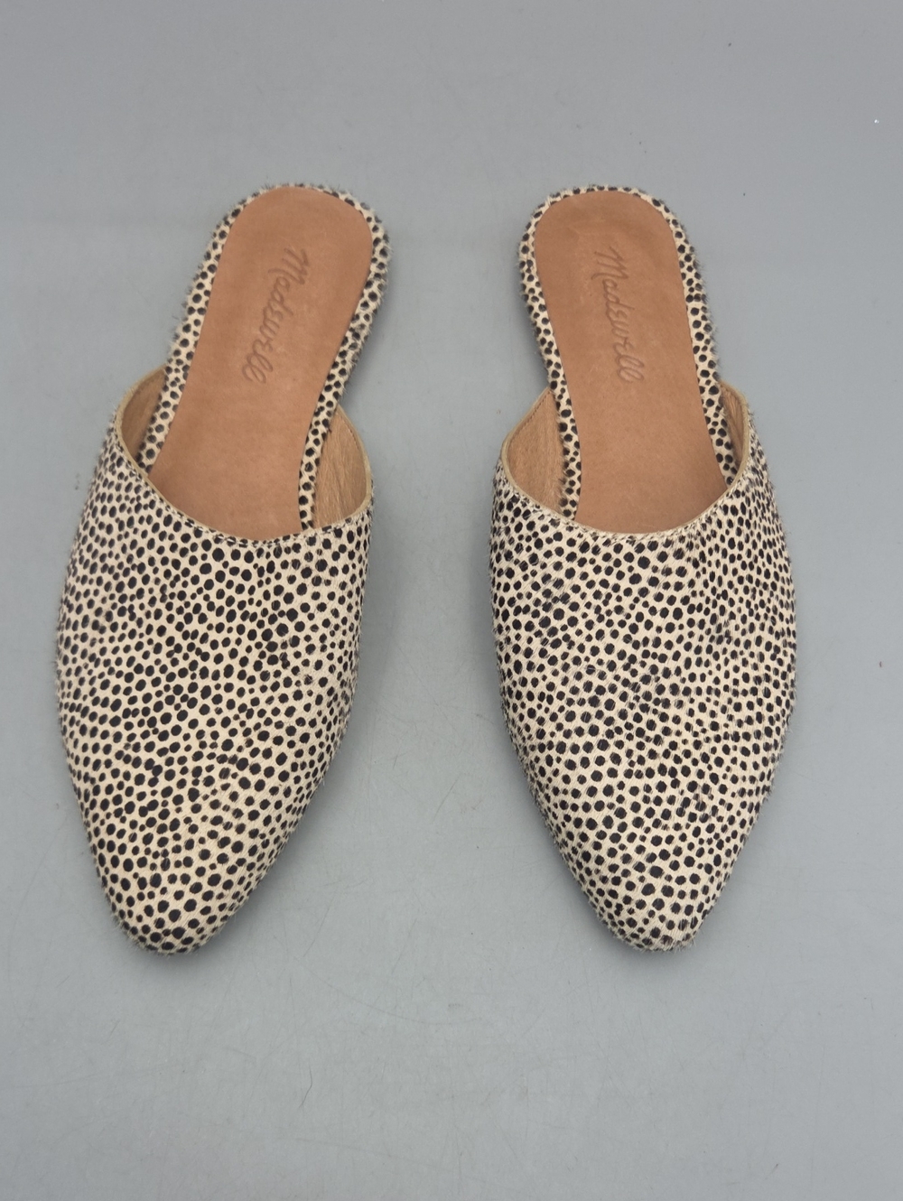 Madewell The Remi Mule in Spotted Calf Hair Women 6.5 Slip On Flats